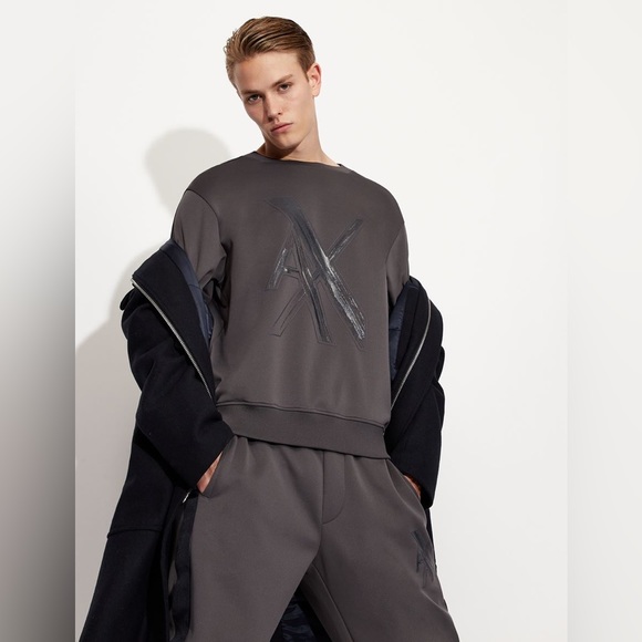 Armani Exchange OVERSIZED LOGO CREW NECK SWEATSHIRT style tags - Picture 5 of 11